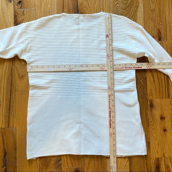 Vila Milano size Large Cream colored long sleeve ribbed tunic length sweater - Picture 4 of 6